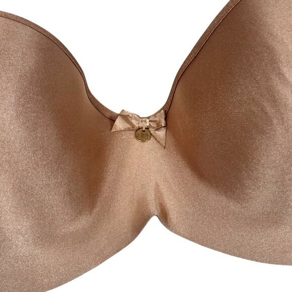 Le Mystere Trisha Bra Sz.34F Nude Satin Underwire Molded Cup Sexy Lingerie Solid - Picture 5 of 10